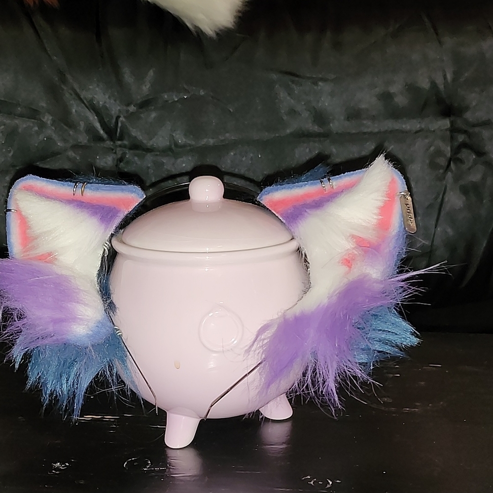 Whimsical Pink and Purple Decorative Jar